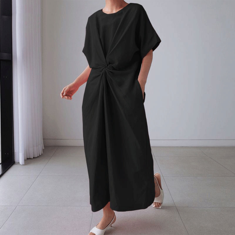 Korean style irregular loose large size fashion casual skirt Black Maxi Dresses - Tophatter Daily Deals