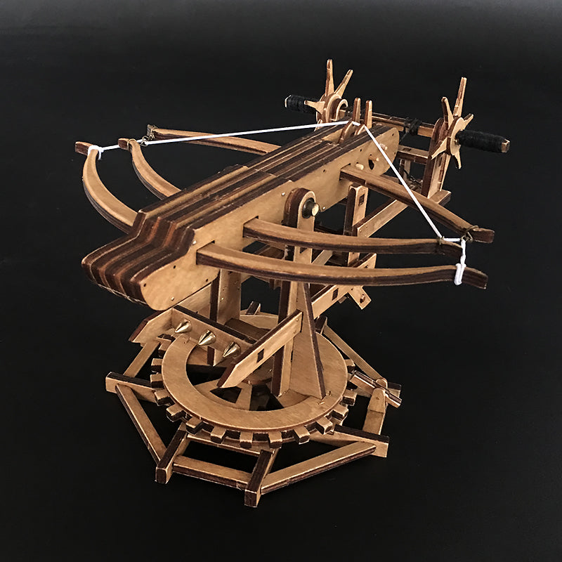 Rotating Crossbow Chariot Wooden Model Kit Ancient Crossbow Replica - Tophatter Daily Deals