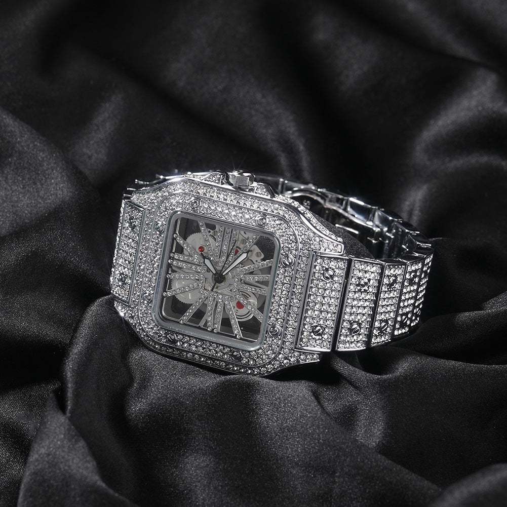 Hip-Hop Skeleton Square Watch Watches - Tophatter Daily Deals