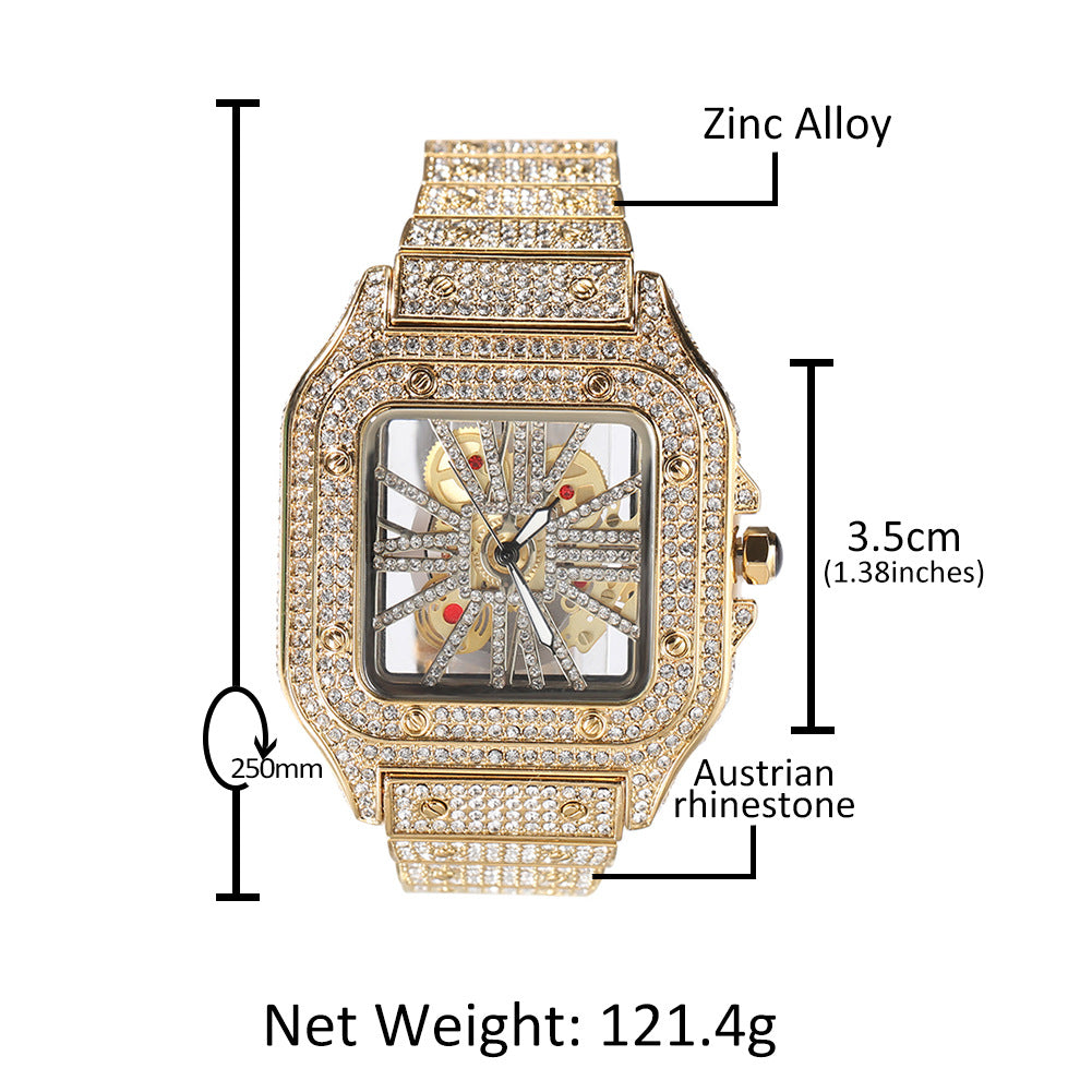 Hip-Hop Skeleton Square Watch Watches - Tophatter Daily Deals