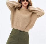 Oversized Cozy Womens Knit Sweater - Relaxed Fit, Ribbed - Tophatter Daily Deals