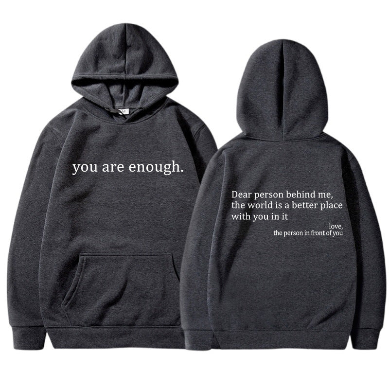 Soft Cozy Unisex Hoodie - Relaxed Fit, Cotton, Everyday Dark gray - Tophatter Daily Deals