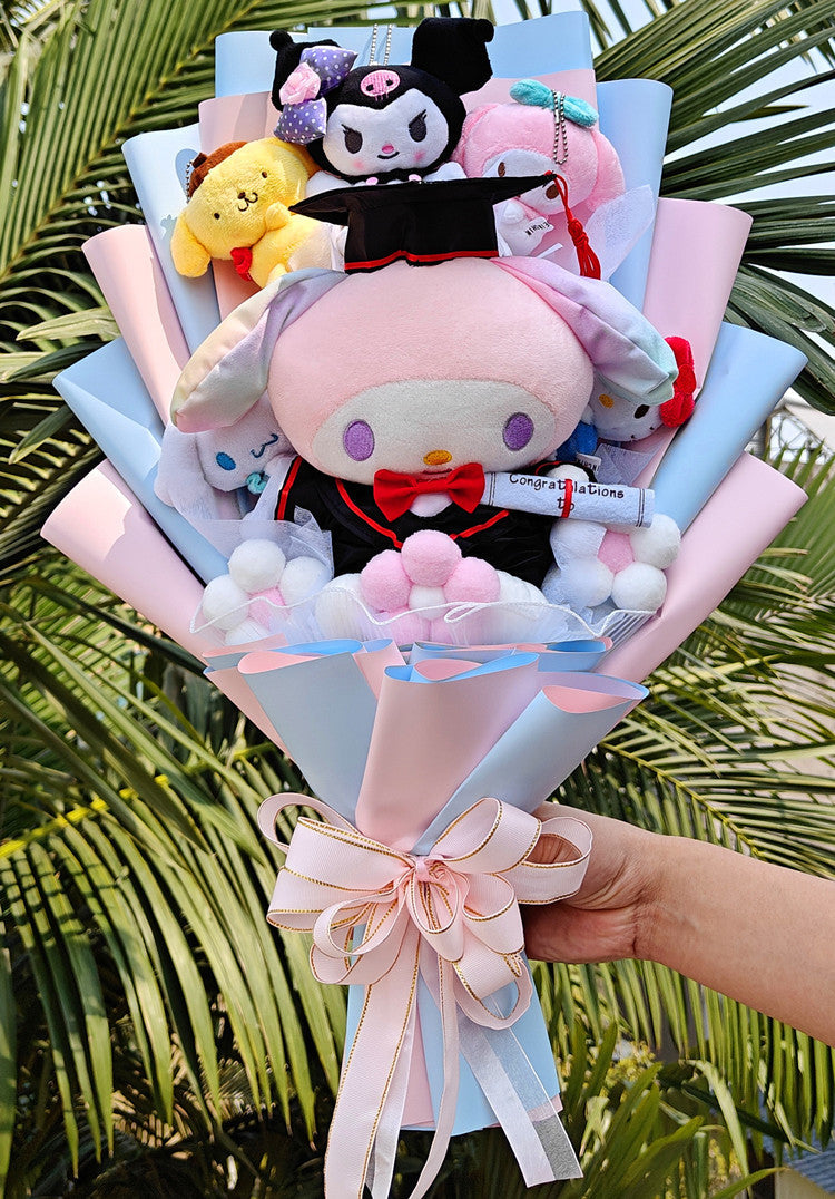 Sanrio Graduation Plush Toy Bouquet Flowers - Tophatter Daily Deals