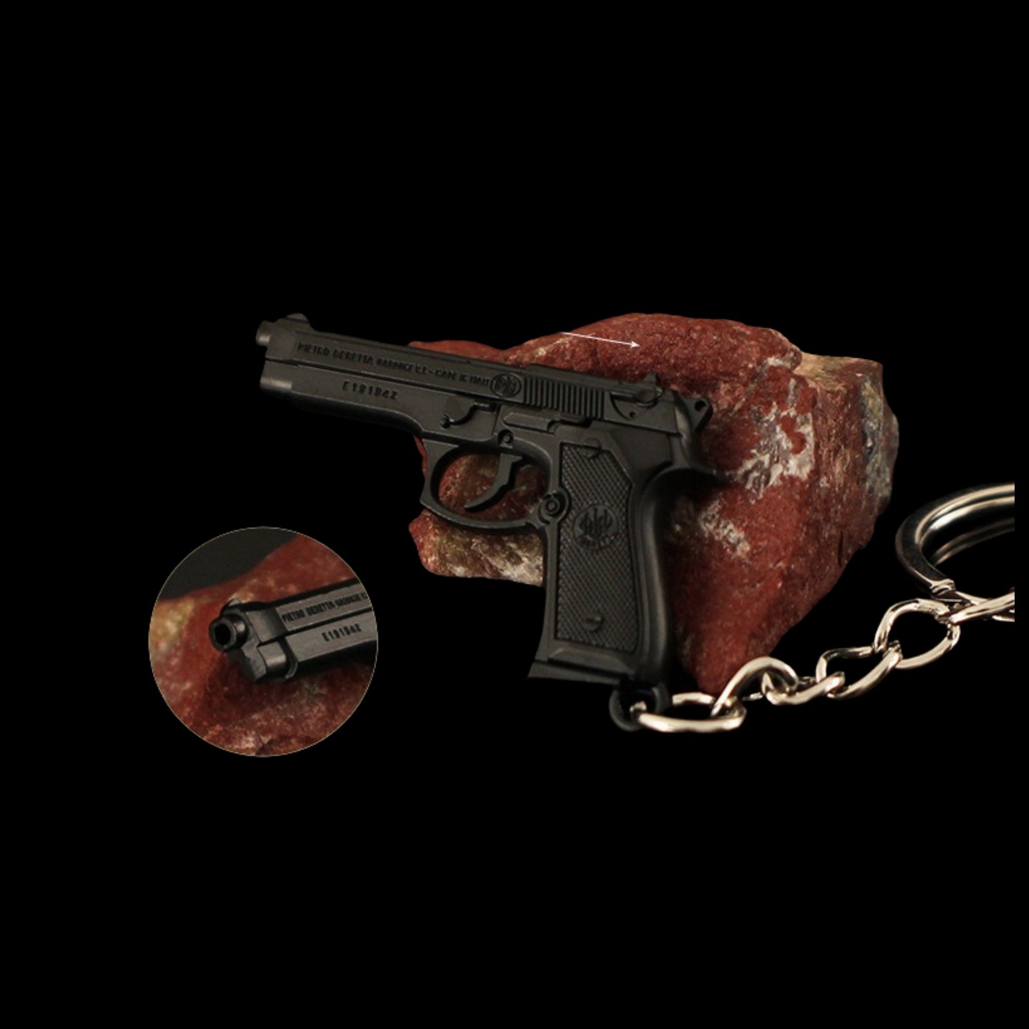 12 In 1 Metal World Famous Pistol Revolver Gun Keychain M92F - Tophatter Daily Deals