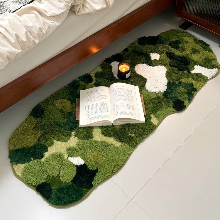 Moss Forest Bedside Rug 60x150cm 0 - Tophatter Daily Deals