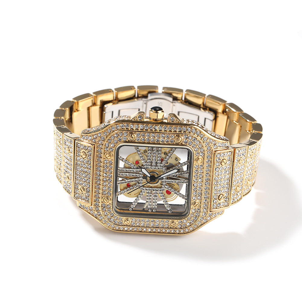Hip-Hop Skeleton Square Watch Watches - Tophatter Daily Deals