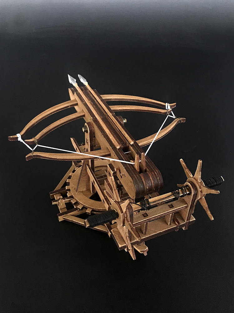 Rotating Crossbow Chariot Wooden Model Kit Ancient Crossbow Replica - Tophatter Daily Deals