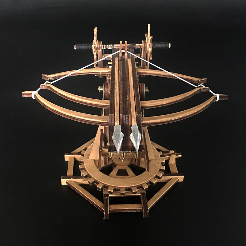 Rotating Crossbow Chariot Wooden Model Kit Ancient Crossbow Replica Chariot Wooden Kit - Tophatter Daily Deals