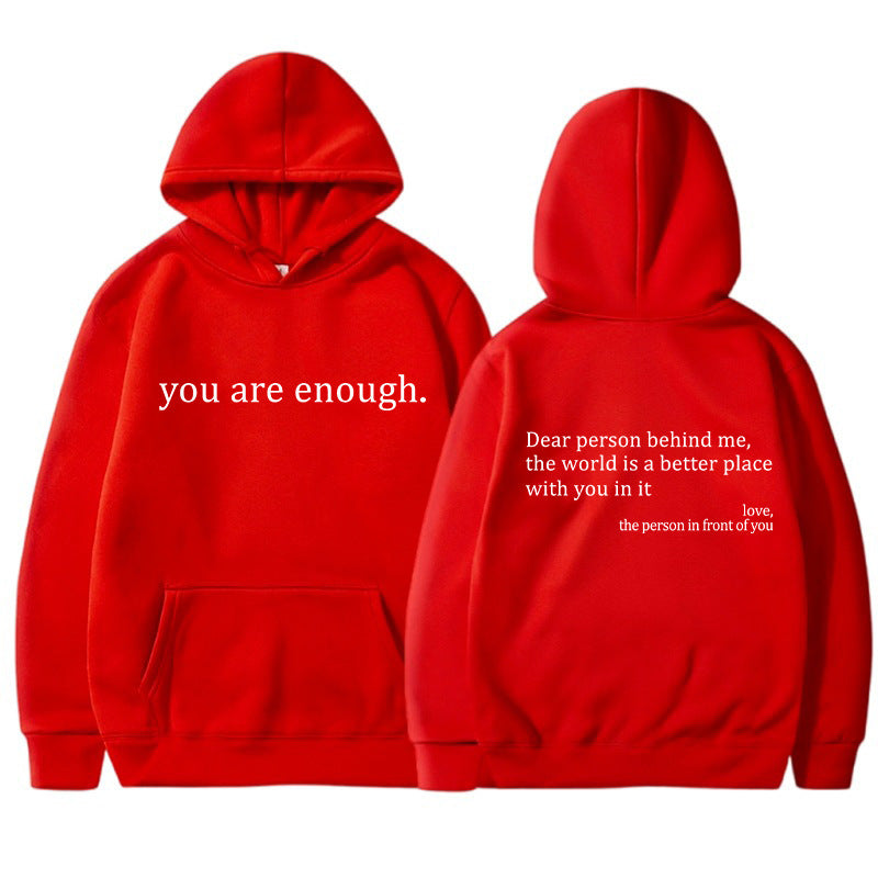 Soft Cozy Unisex Hoodie - Relaxed Fit, Cotton, Everyday Red - Tophatter Daily Deals