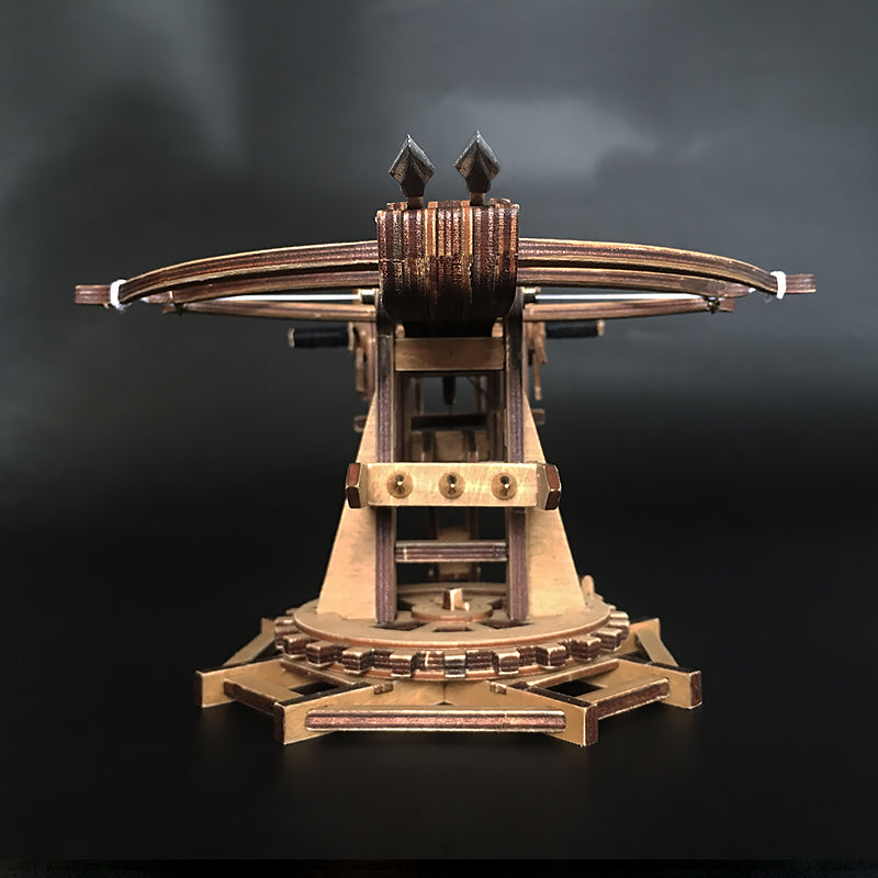 Rotating Crossbow Chariot Wooden Model Kit Ancient Crossbow Replica - Tophatter Daily Deals