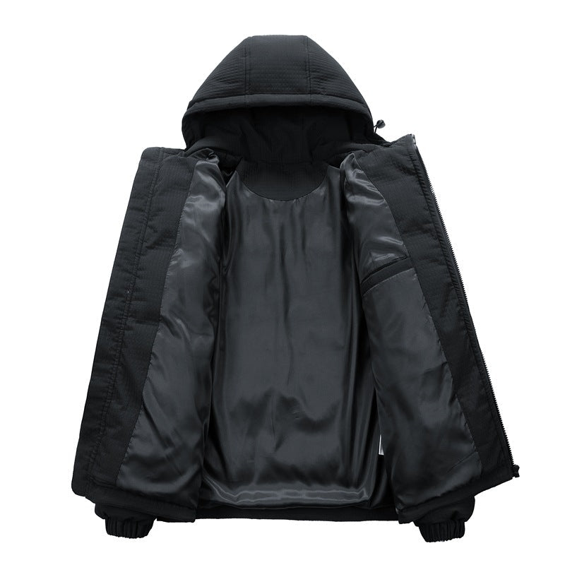 Insulating Men's Puffer Coat - Boxy Cut, Quilted, For Winter 3D Changing Face Moving Picture Frame - Tophatter Daily Deals