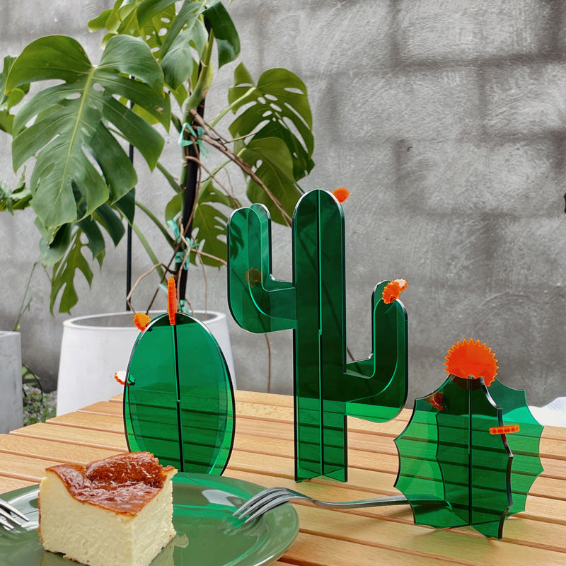 Acrylic Cactus Desktop Decor 0 - Tophatter Daily Deals