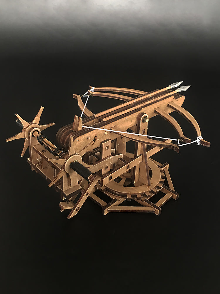 Rotating Crossbow Chariot Wooden Model Kit Ancient Crossbow Replica - Tophatter Daily Deals