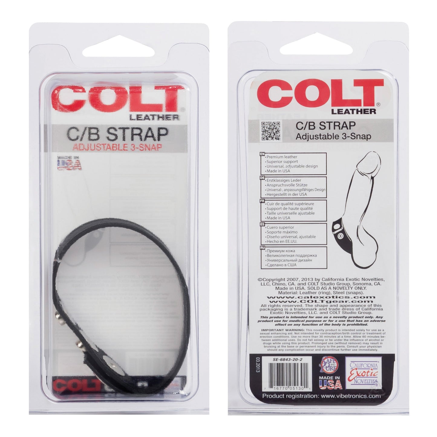 Colt Adjustable 3-Snap Leather Strap – High Quality Leather Strap > Clothes > Mens Leather - Tophatter Daily Deals