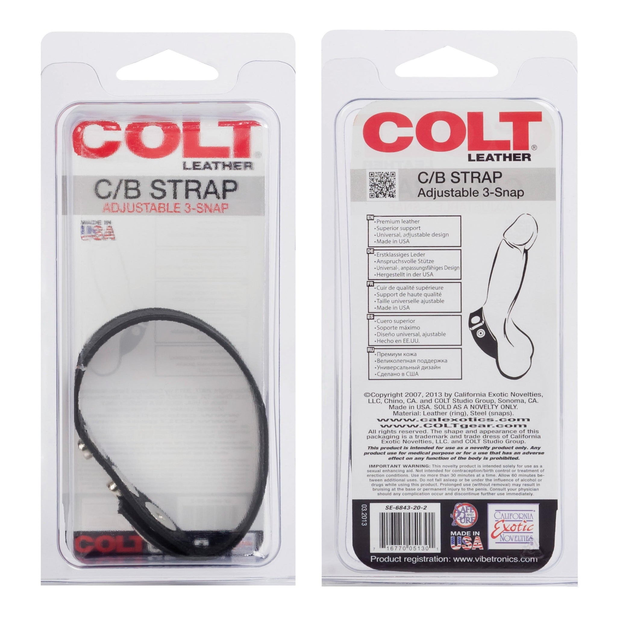 Colt Adjustable 3-Snap Leather Strap – High Quality Leather Strap > Clothes > Mens Leather - Tophatter Daily Deals