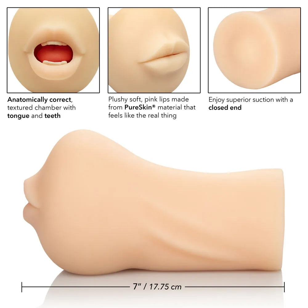 Stroke It Mouth – Heavy-Duty Realistic Masturbator Sleeve > Sex Toys For Men > Masturbators > Manual - Tophatter Daily Deals