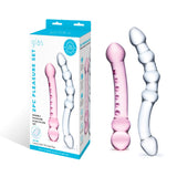Glas Double Pleasure 6 Inch and 7.5 Inch Two-Piece Glass Dildo Set > Glass > Dildos - Tophatter Daily Deals