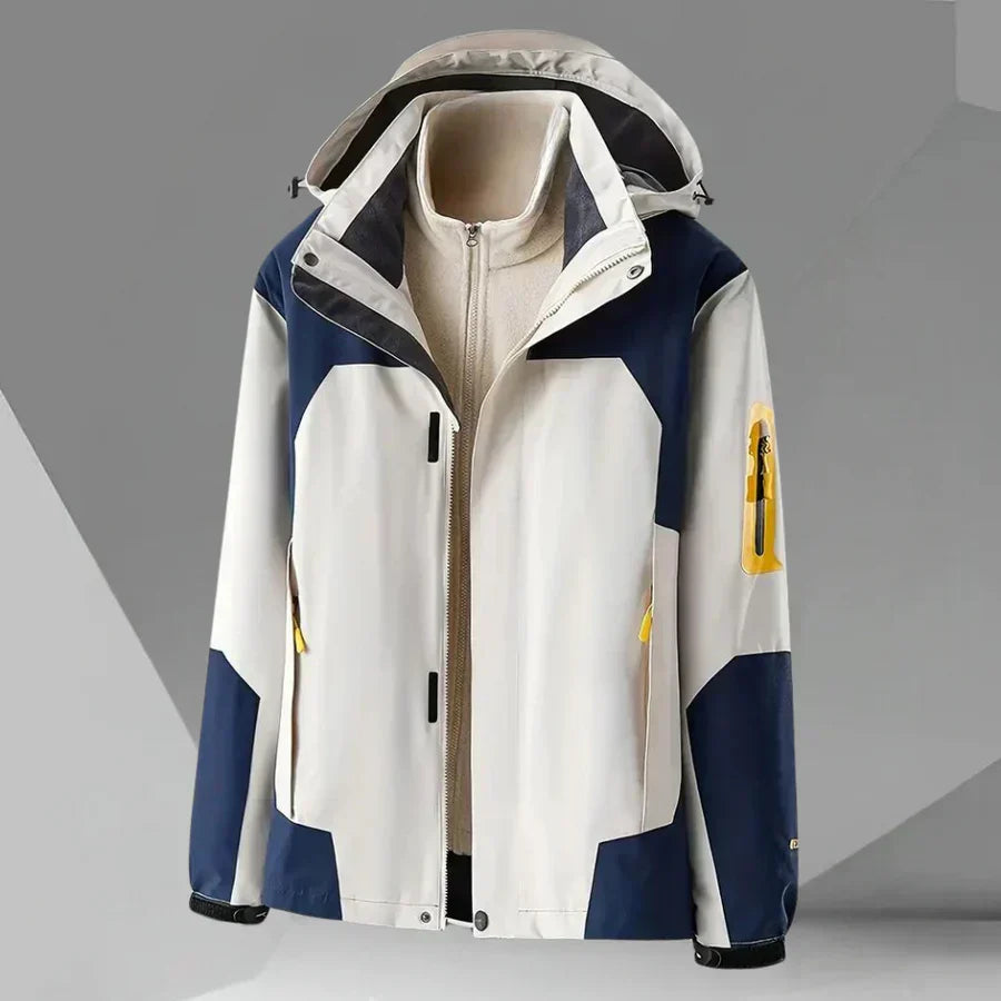 Waterproof Men's Hooded Jacket - Lightweight Shell For Rain White - Tophatter Daily Deals