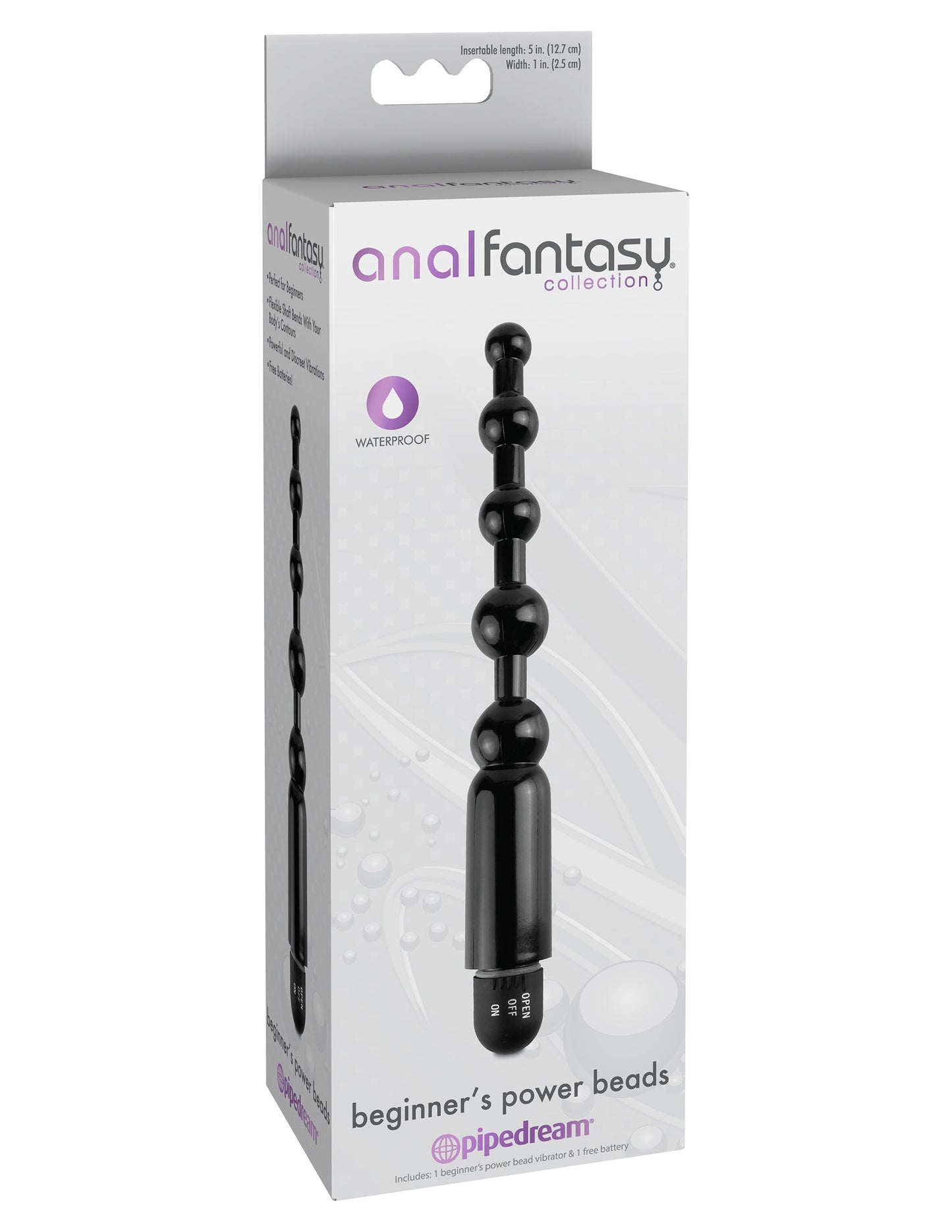 Anal Fantasy Collection Beginner's Power Beads (Black) – Vibrating 12.7 cm Anal Beads > Anal Range > Anal Beads - Tophatter Daily Deals