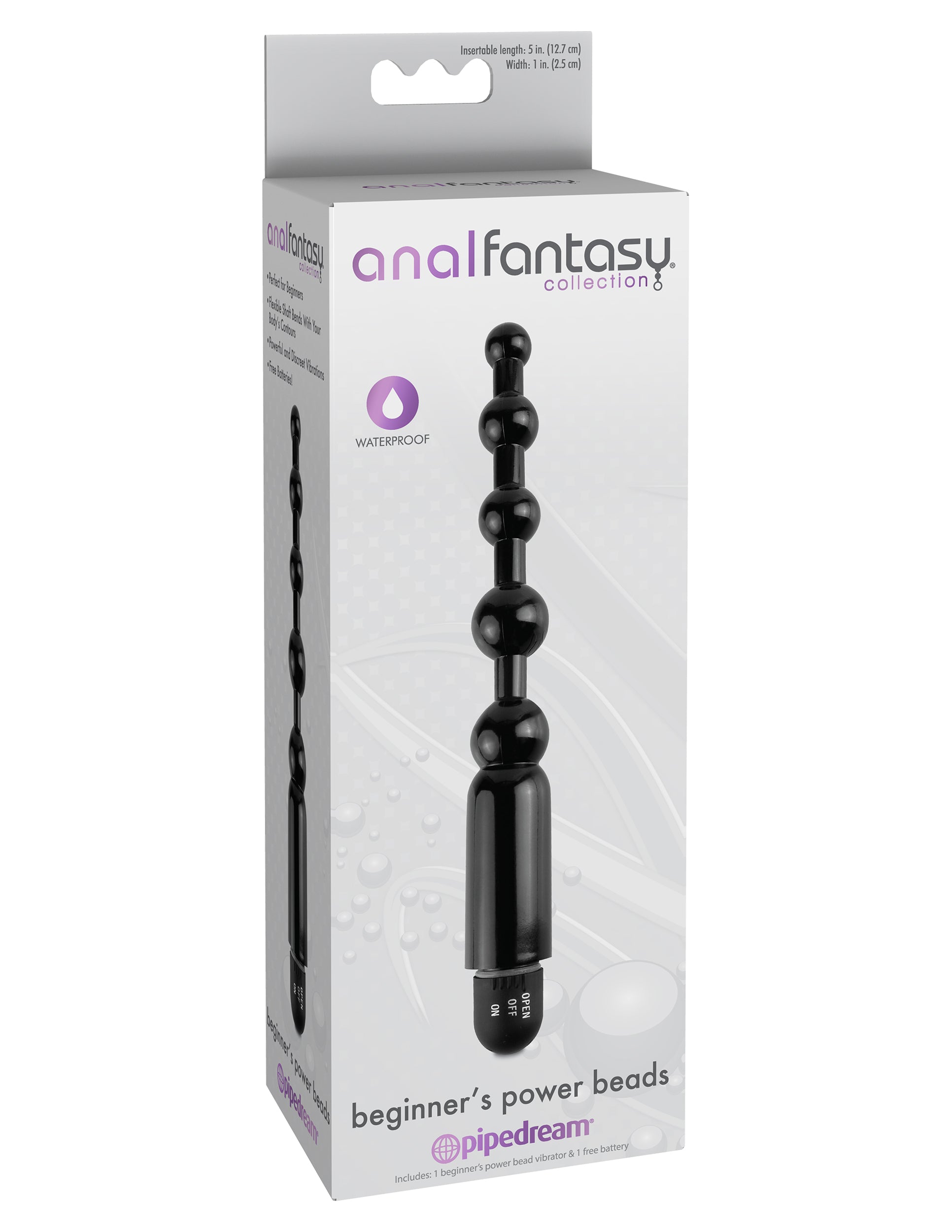 Anal Fantasy Collection Beginner's Power Beads (Black) – Vibrating 12.7 cm Anal Beads > Anal Range > Anal Beads - Tophatter Daily Deals