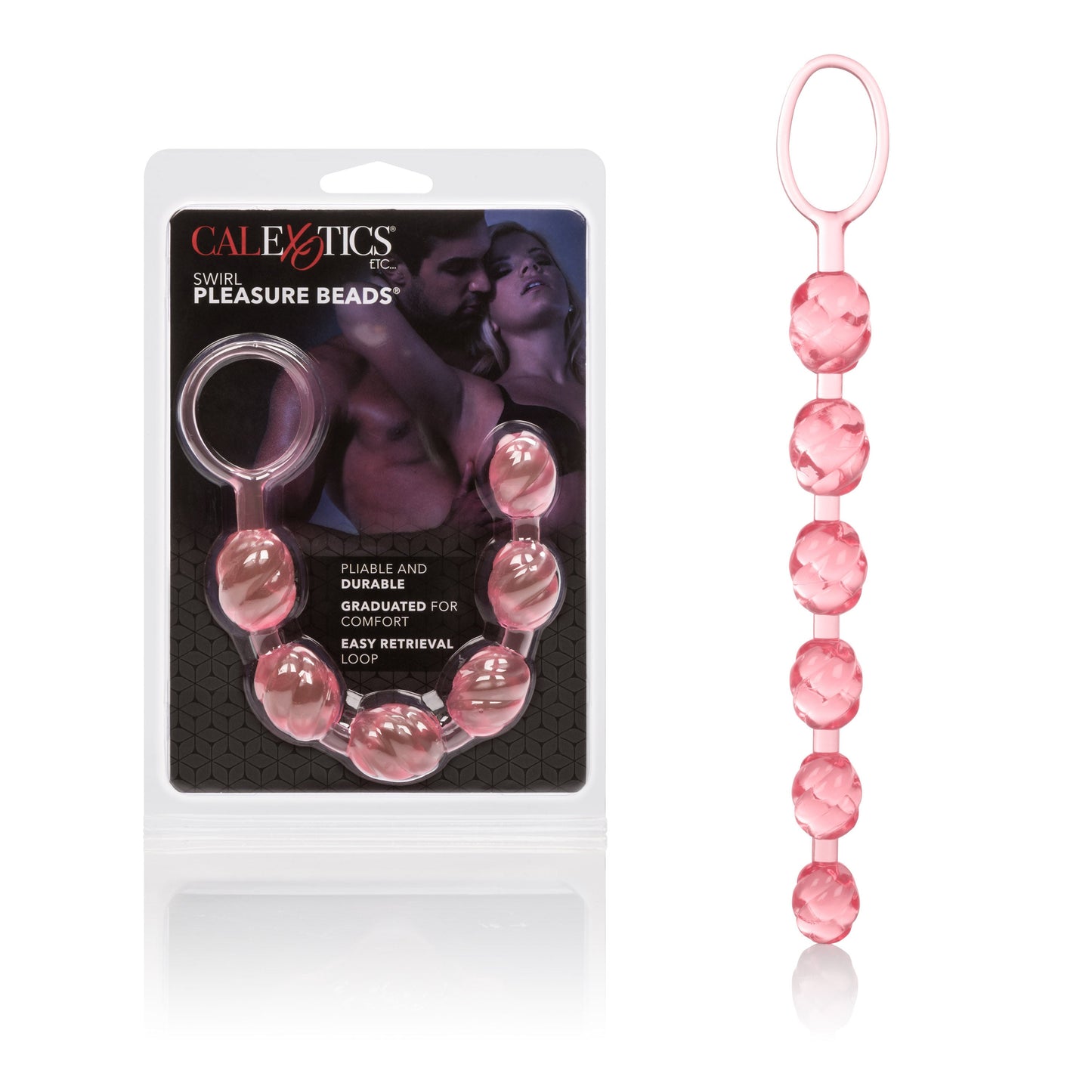 CalExotics Blue Swirl Pleasure Beads Flexible Anal Toy > Anal Range > Anal Beads - Tophatter Daily Deals