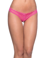 Crotchless Thong with Pearls Hot Pink One size - Tophatter Daily Deals