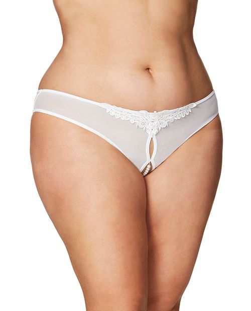 Crotchless Thong with Pearls White - Tophatter Daily Deals