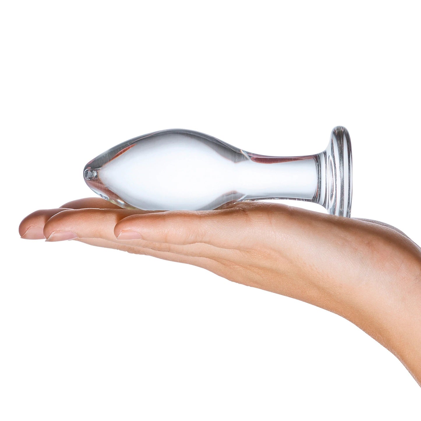 Glas 4 Inch Classic Clear Glass Butt Plug with Flared Base > Glass > Toys - Tophatter Daily Deals