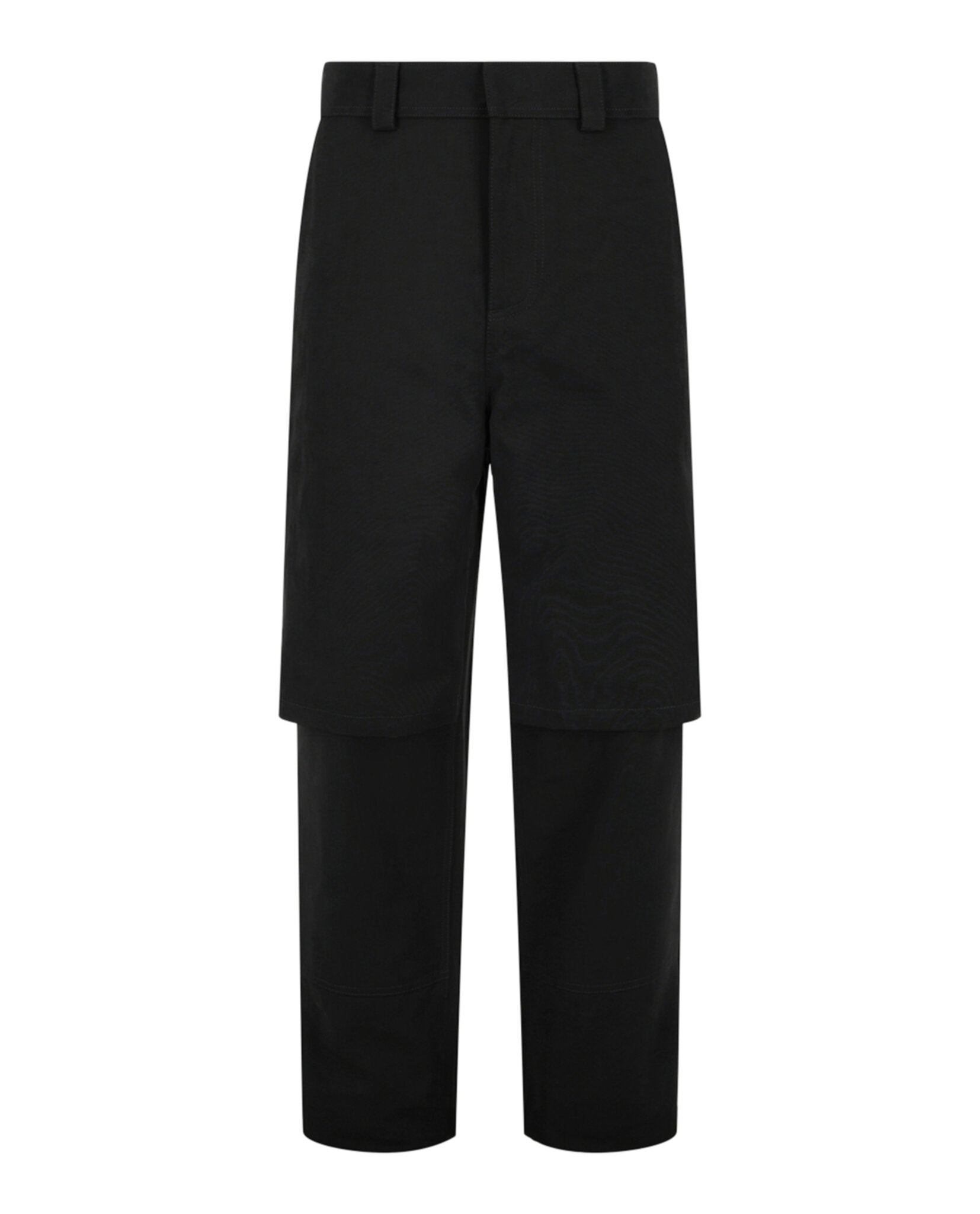 Off-White Double Layer Carpenter Pants Black Pants - Tophatter Daily Deals