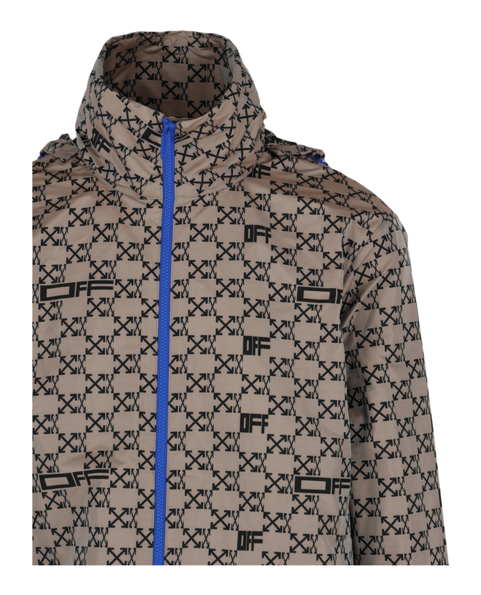 Off-White Monogram Allover Windbreaker Jacket Jackets - Tophatter Daily Deals