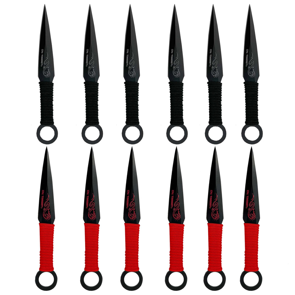 On Target Bullseye 12 Piece Target Throwing Knife Set knives - Tophatter Daily Deals