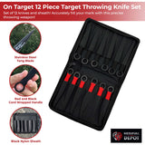 On Target Bullseye 12 Piece Target Throwing Knife Set knives - Tophatter Daily Deals