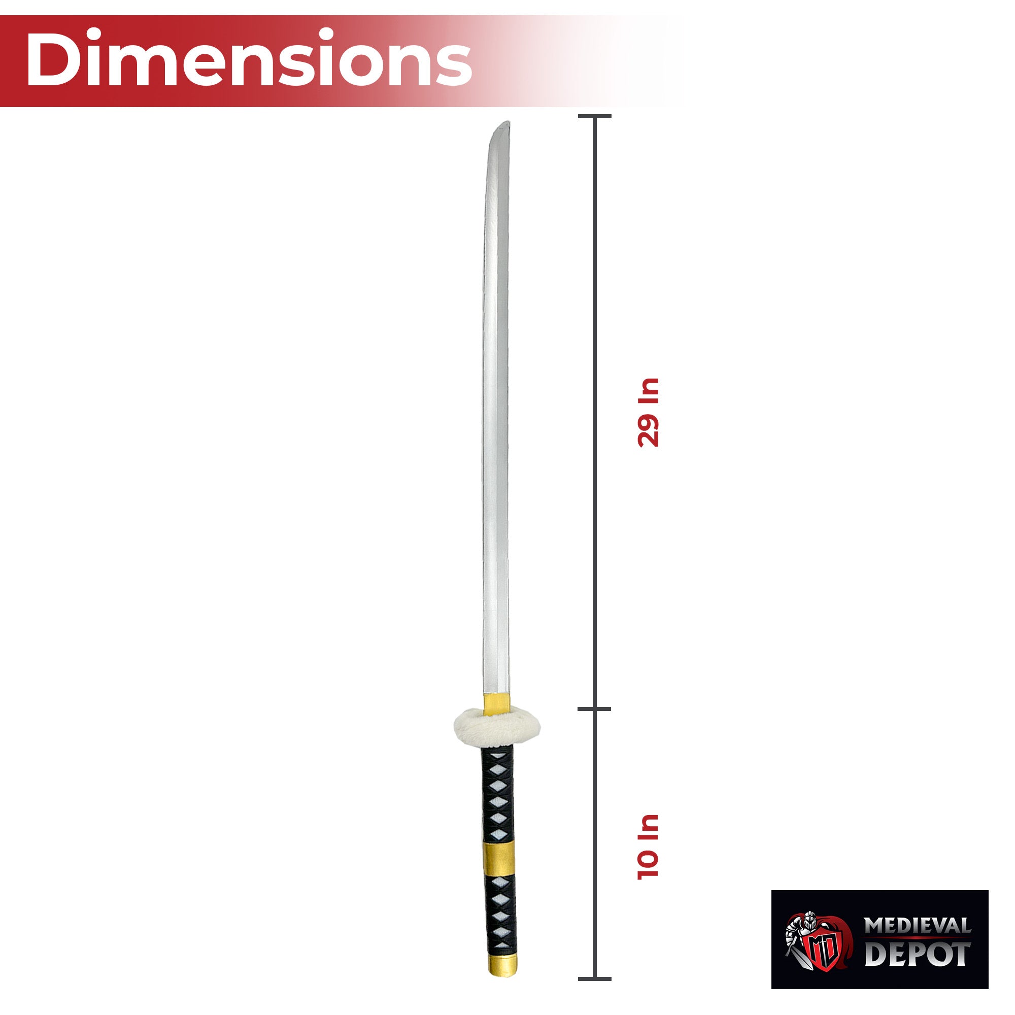 One Piece Trafalgar Law Kikoku Katana Foam Sword With Scabbard Swords - Tophatter Daily Deals