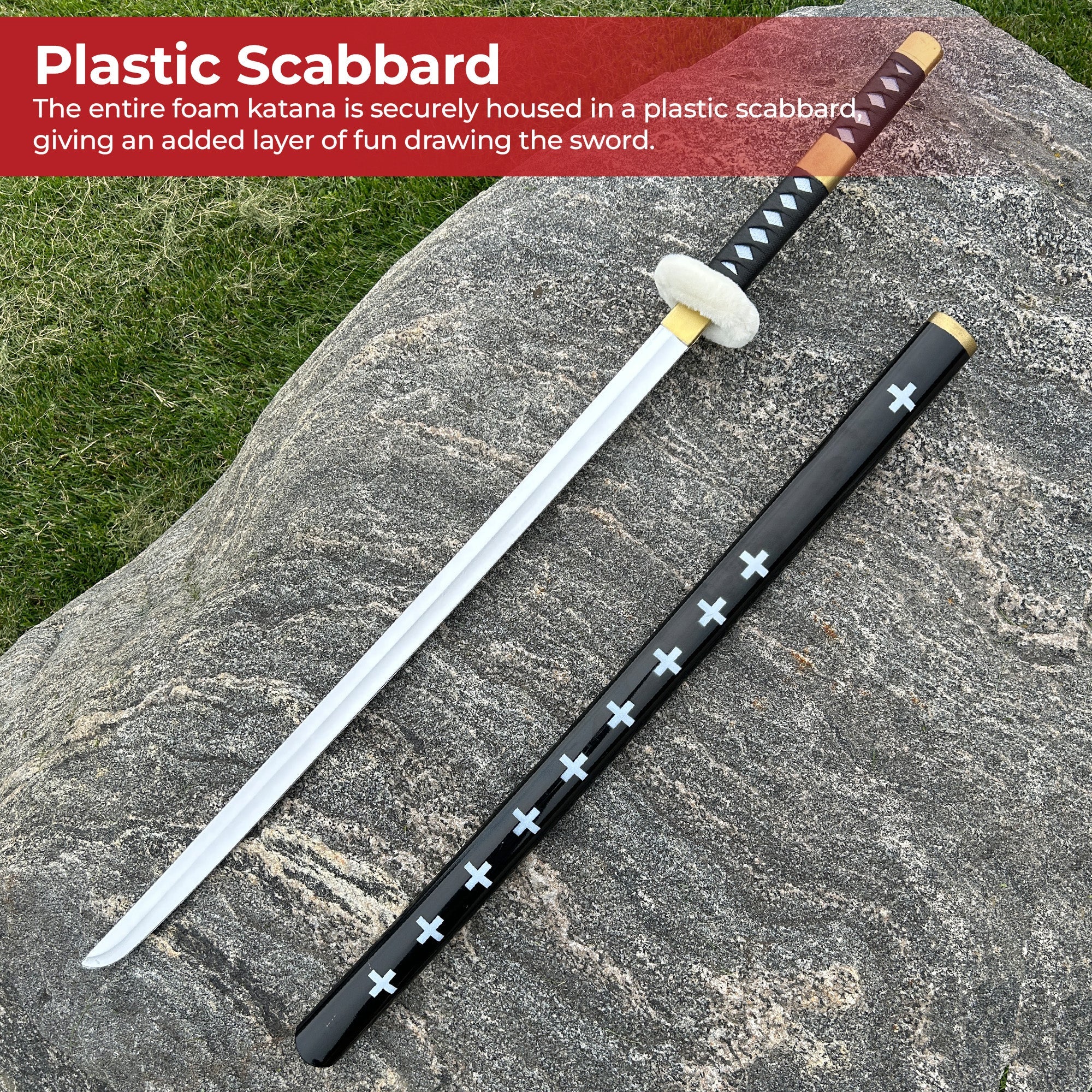 One Piece Trafalgar Law Kikoku Katana Foam Sword With Scabbard Swords - Tophatter Daily Deals