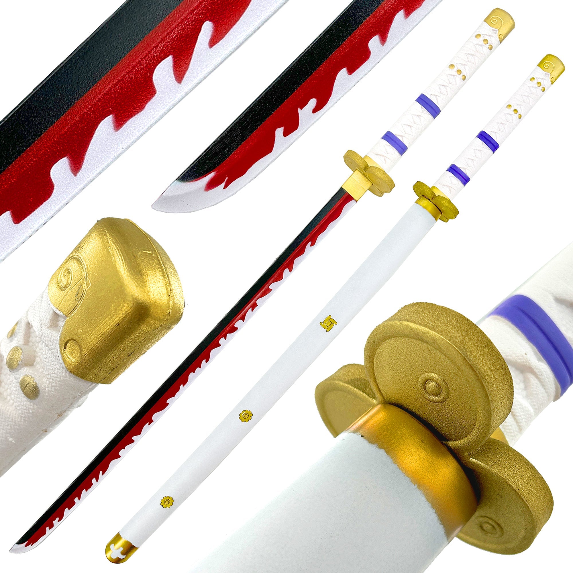 One Piece Zoro Ame No Habakiri Katana Foam Sword Swords - Tophatter Daily Deals