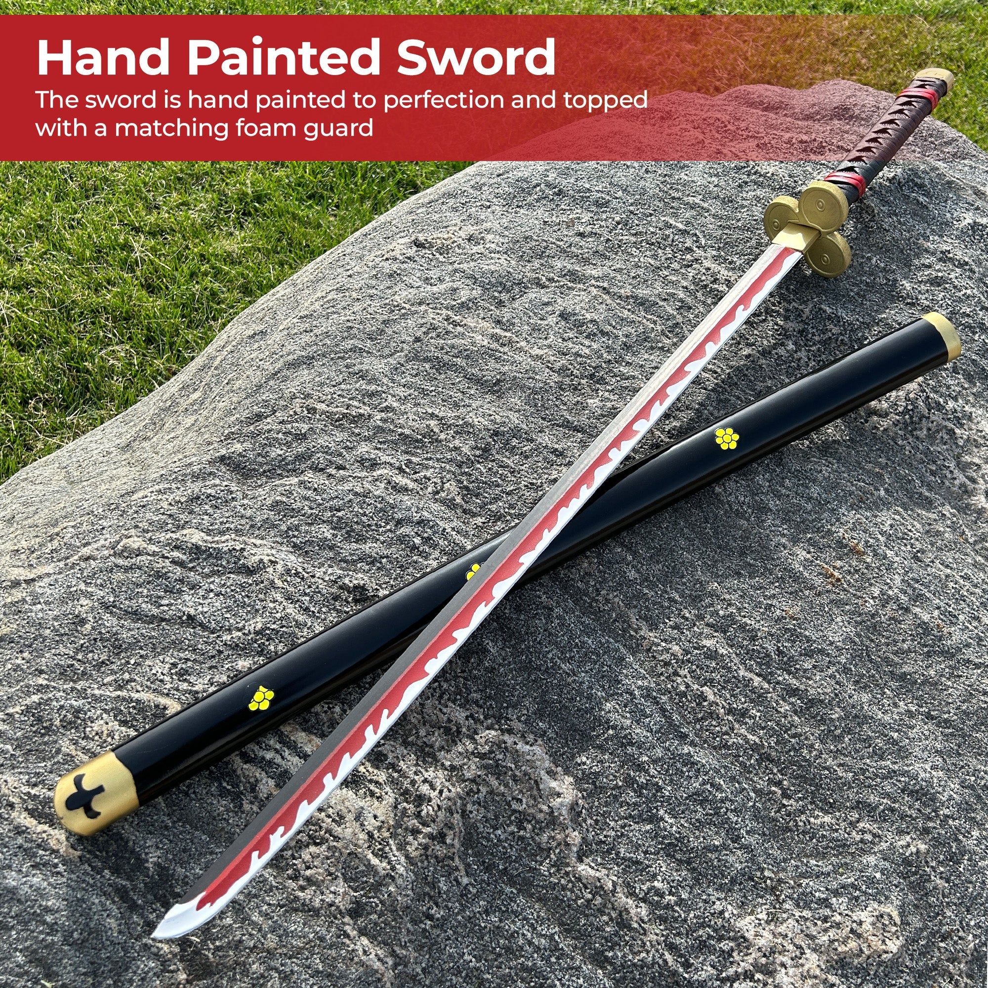 One Piece Zoro Black Enma Katana Foam Sword Swords - Tophatter Daily Deals