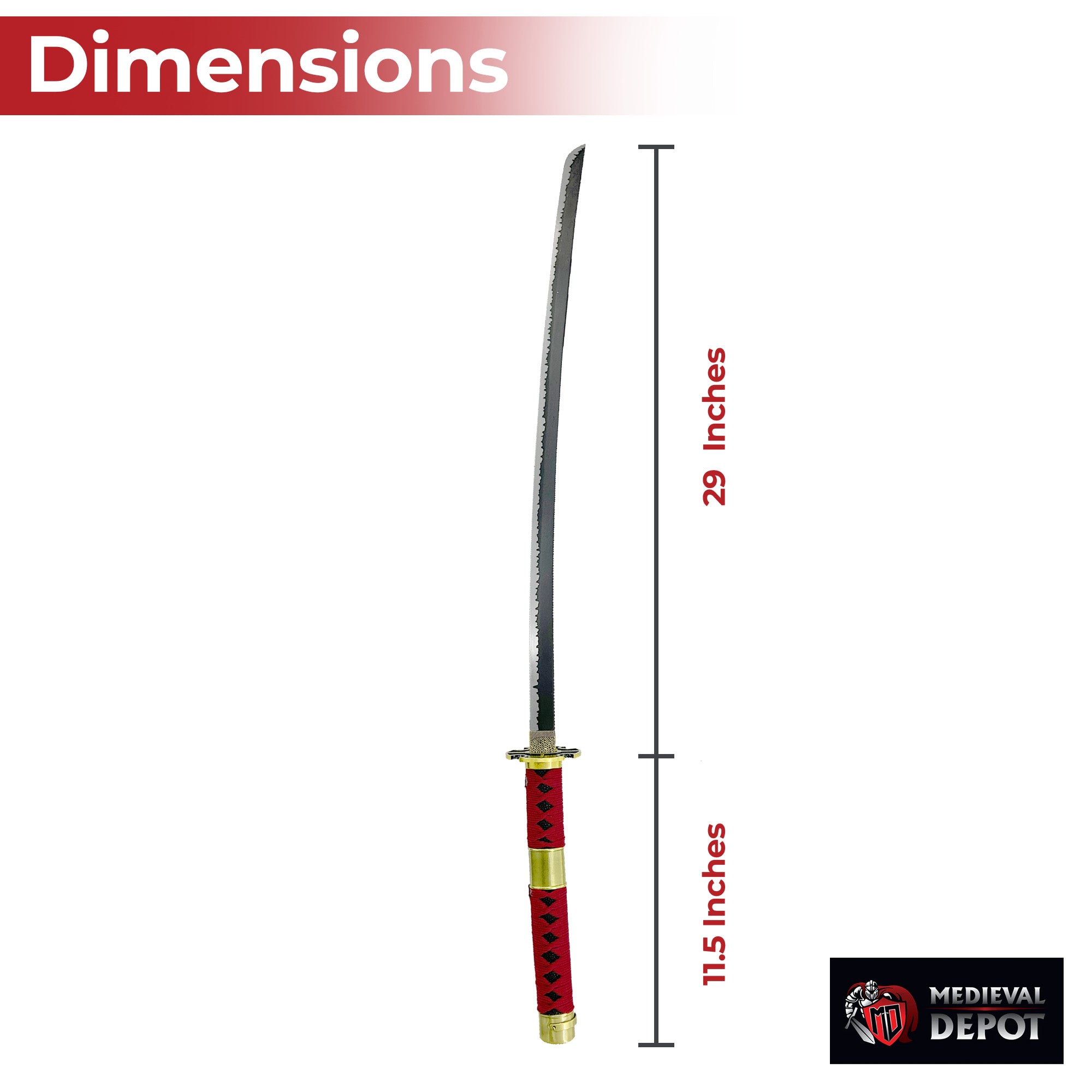 One piece Zoro Sandai Kitetsu Katana Sword Swords - Tophatter Daily Deals