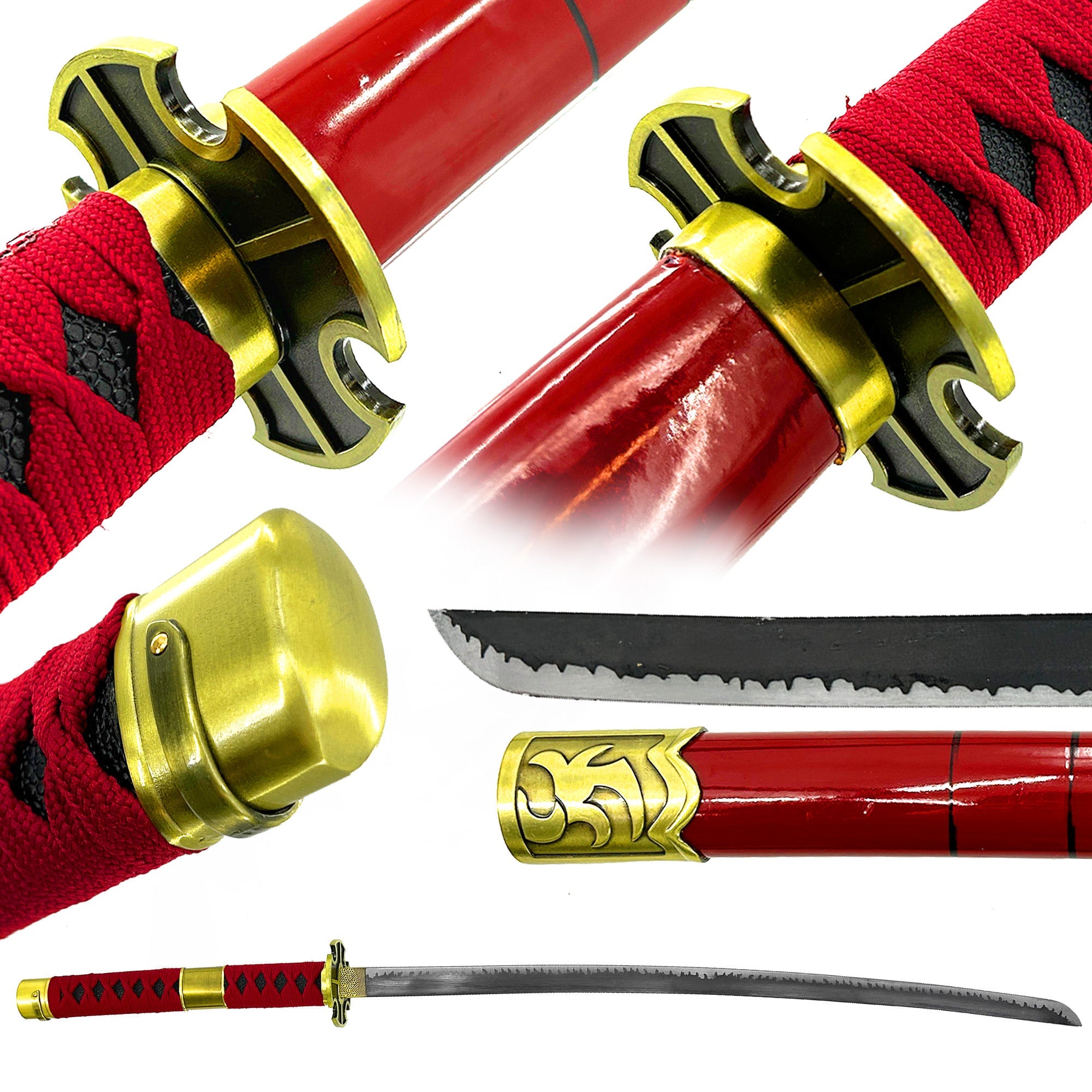 One piece Zoro Sandai Kitetsu Katana Sword Swords - Tophatter Daily Deals