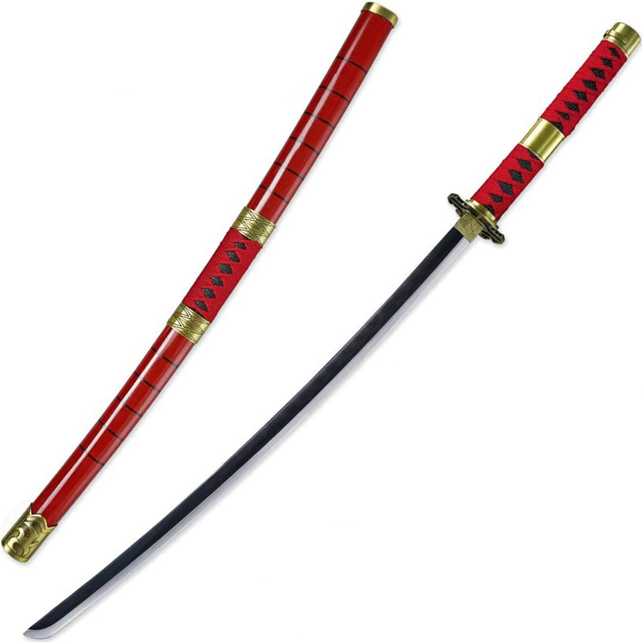 One piece Zoro Sandai Kitetsu silver edge Katana Sword Swords - Tophatter Daily Deals