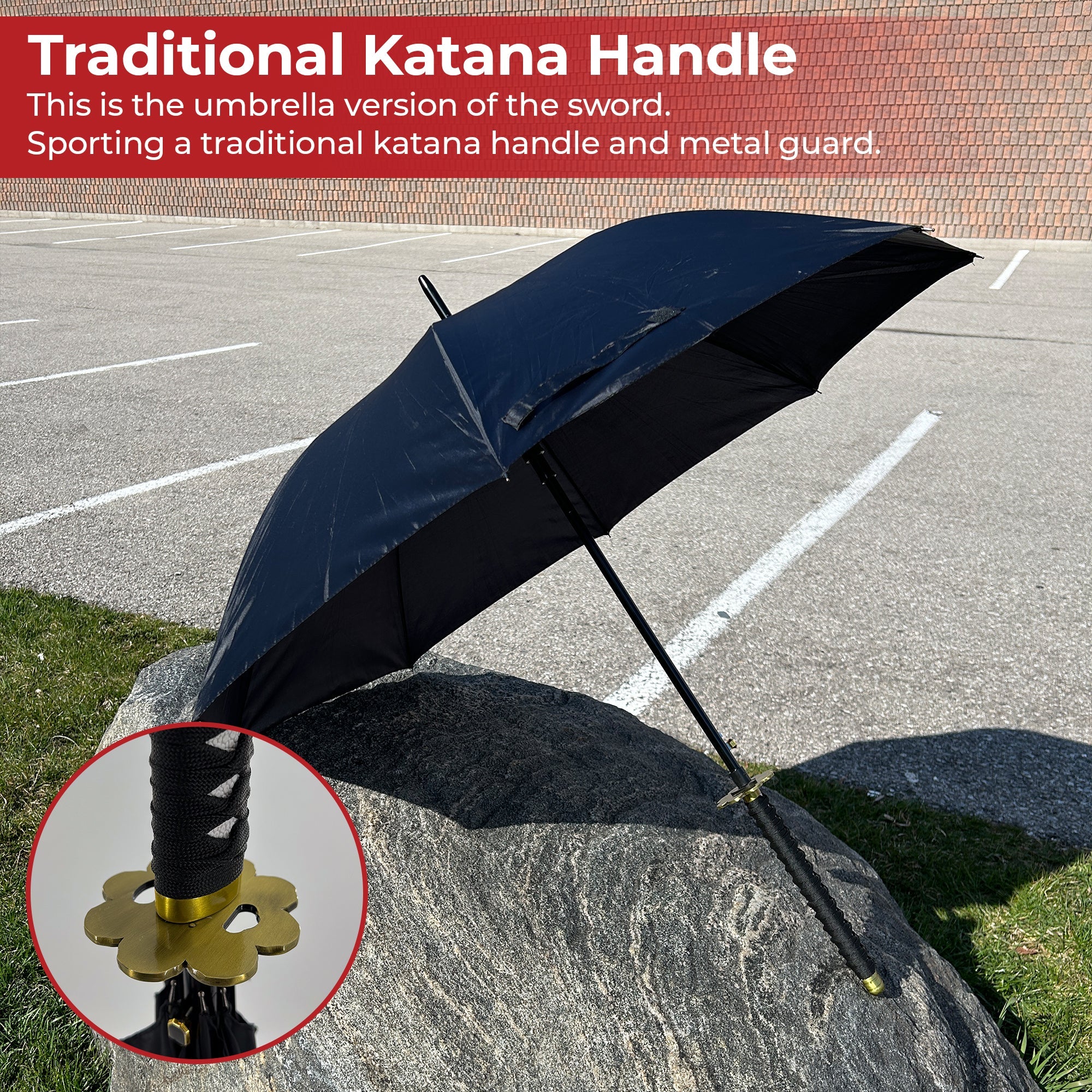 One piece Zoro Shusui Katana Handle Umbrella Black Swords - Tophatter Daily Deals