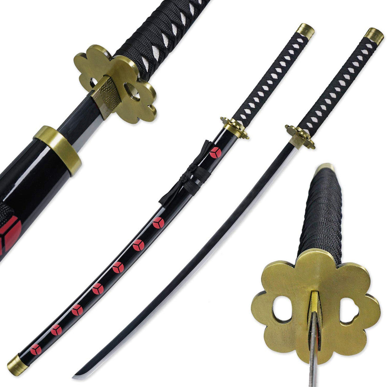 One piece Zoro Shusui silver edge Katana Sword Swords - Tophatter Daily Deals