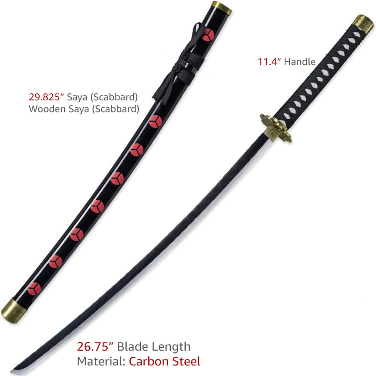 One piece Zoro Shusui silver edge Katana Sword Swords - Tophatter Daily Deals