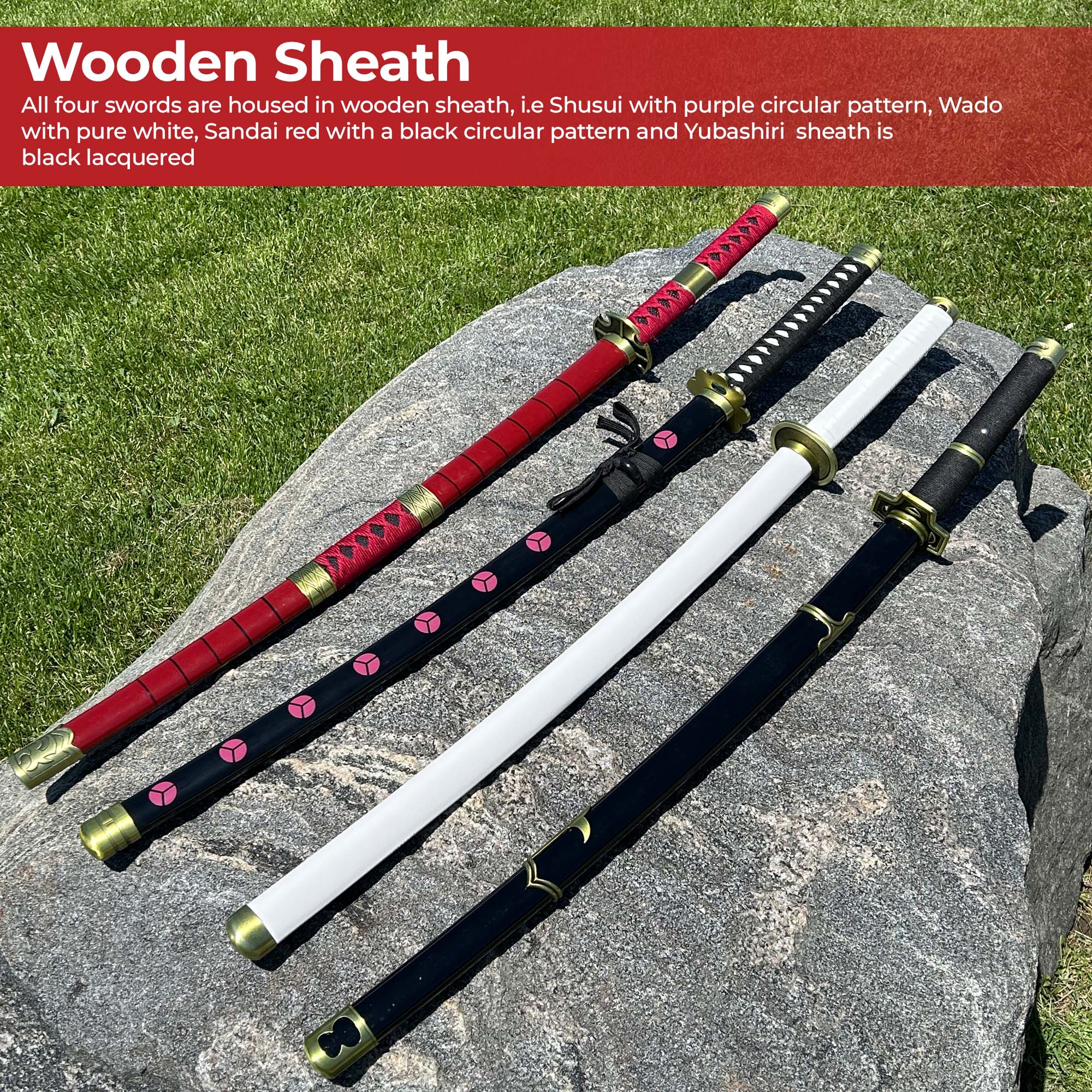 One Piece Zoro Ultimate Four Sword Katana Set Swords - Tophatter Daily Deals
