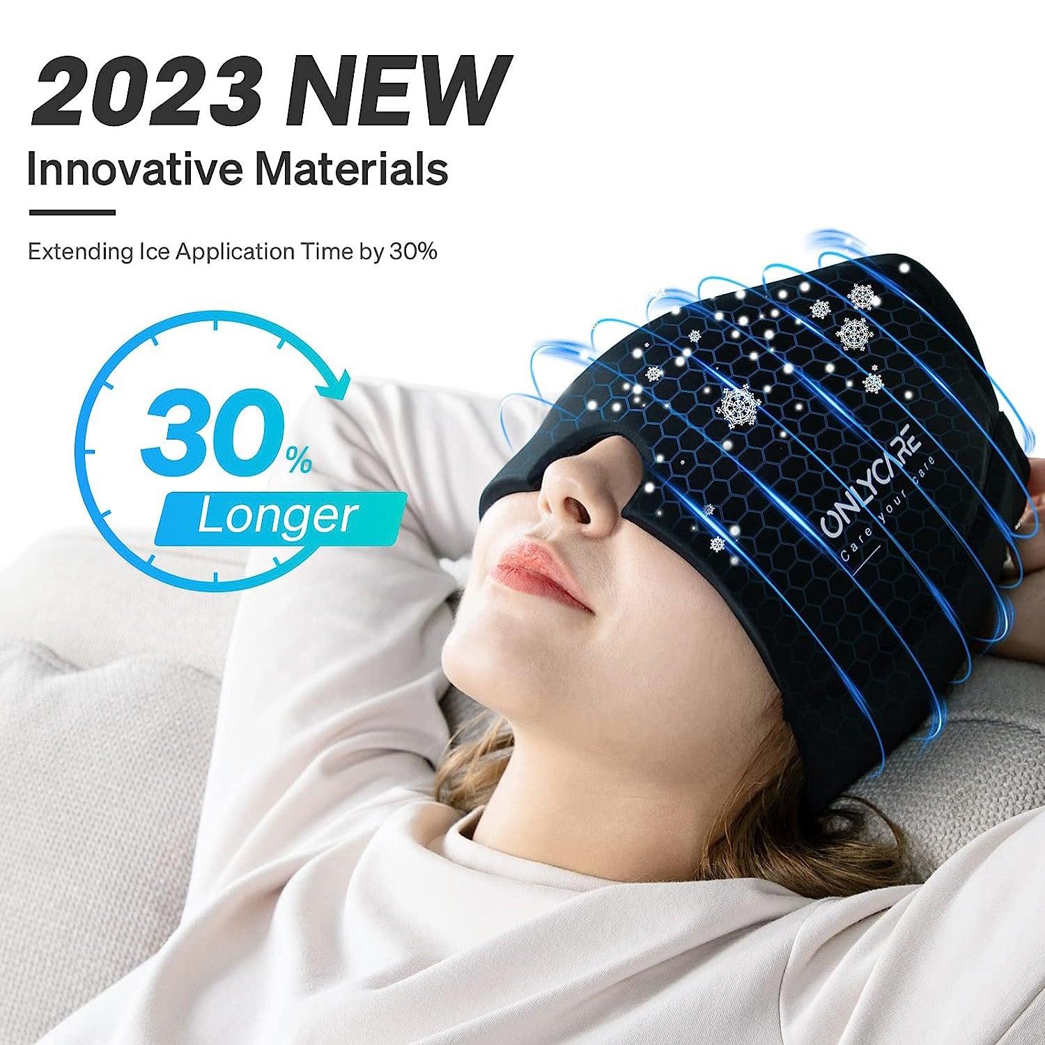 Migraine Cap UK - Gel Hot Cold Therapy Headache Migraine Hat Stress Pressure Pain Relief Cap Personal Care - Tophatter Daily Deals