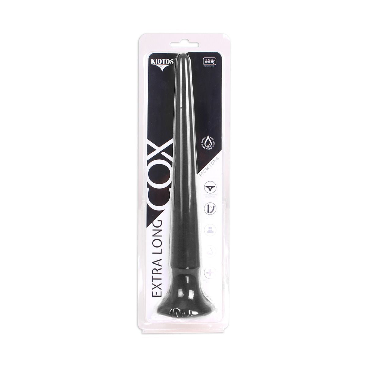 Kiotos Cox Black Extra Long – Silicone Dildo with Suction Cup > Dildos > Oversized Toys - Tophatter Daily Deals