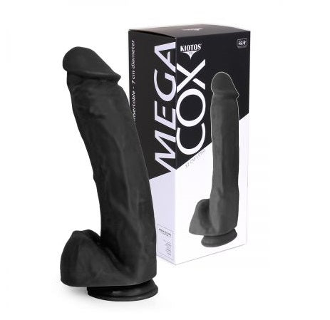 Kiotos Cox Mega Black 01 Realistic Large Suction Cup Dildo 37 cm > Dildos > Oversized Toys - Tophatter Daily Deals