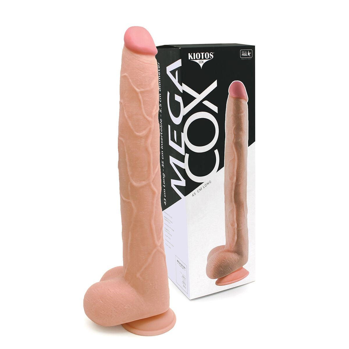 Kiotos Cox Mega Flesh 04 Realistic Suction Cup Dildo 43 cm Long Flesh Color > Dildos > Oversized Toys - Tophatter Daily Deals