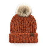 C.C® Confetti Pom Beanie Burnt Orange Hats - Tophatter Daily Deals