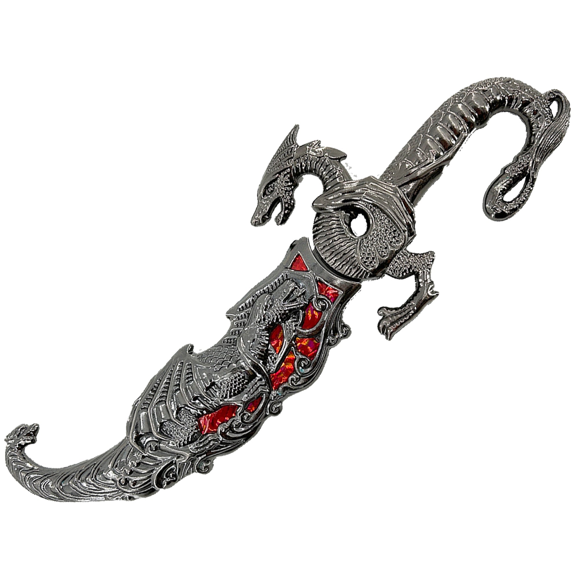 Ornate Red Dragon Decorative Fantasy Dagger Knife Dagger - Tophatter Daily Deals