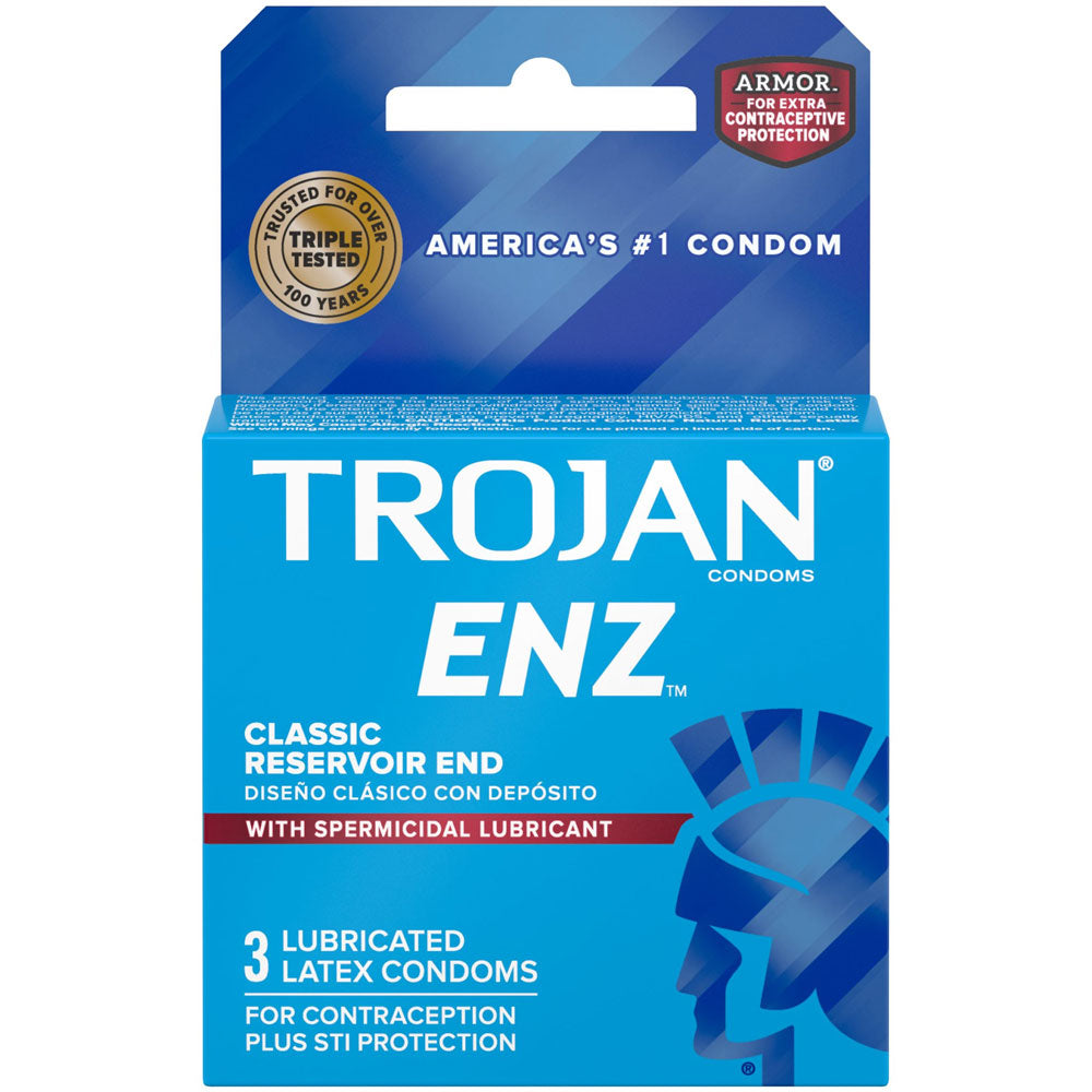 Trojan Enz Armor Spermicidal Lubricated Condoms - 3 Pack > Essentials > Condoms - Tophatter Daily Deals